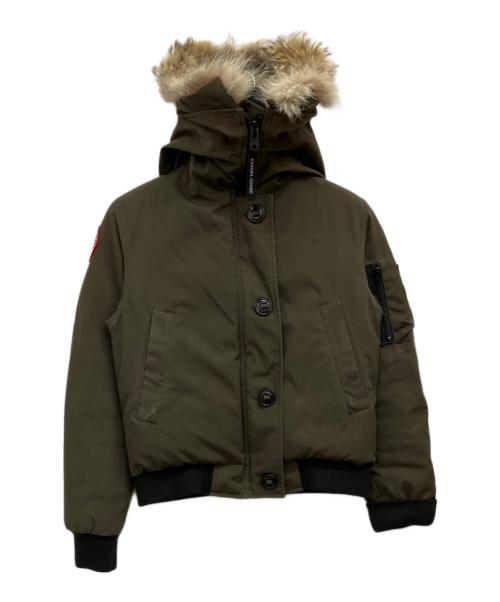 CANADA GOOSE（カナダグース）CANADA GOOSE (カナダグース) Labrador Bomber Hooded Fur Down Jacket オリーブ サイズ:Sの古着・服飾アイテム