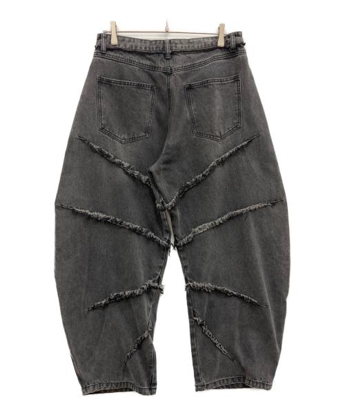 NOT4NERD（ノットフォーナード）NOT4NERD (ノットフォーナード) Cut Off Curved Denim Pants ブラック サイズ:Mの古着・服飾アイテム