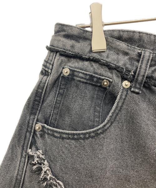 NOT4NERD（ノットフォーナード）NOT4NERD (ノットフォーナード) Cut Off Curved Denim Pants ブラック サイズ:Mの古着・服飾アイテム