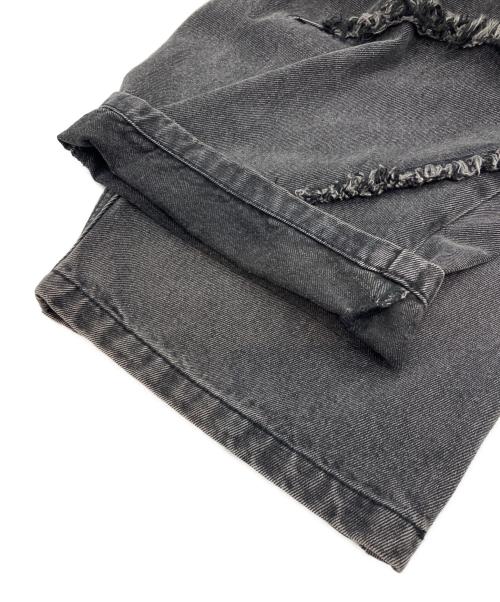 NOT4NERD（ノットフォーナード）NOT4NERD (ノットフォーナード) Cut Off Curved Denim Pants ブラック サイズ:Mの古着・服飾アイテム