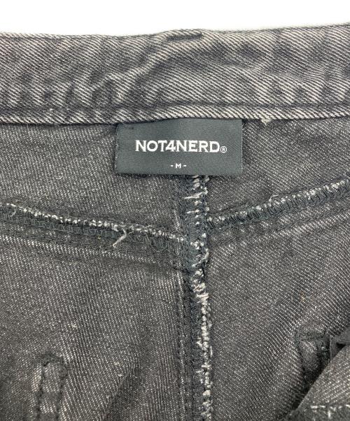 NOT4NERD（ノットフォーナード）NOT4NERD (ノットフォーナード) Cut Off Curved Denim Pants ブラック サイズ:Mの古着・服飾アイテム