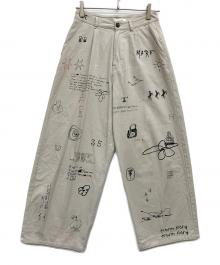 Knuth Marf（クヌースマーフ）の古着「high waist tattoo pants」｜ベージュ