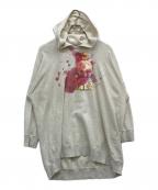 Vivienne Westwood RED LABELヴィヴィアンウエストウッドレッドレーベル）の古着「ワインステインキャットプリントパーカー」｜ライトグレー