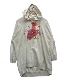 Vivienne Westwood RED LABEL（ヴィヴィアンウエストウッドレッドレーベル）の古着「ワインステインキャットプリントパーカー」｜ライトグレー