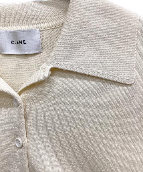 CLANE（クラネ）CLANE (クラネ) SHOULDER PADS POLO KNIT TOPS ベージュ サイズ:SIZE1の古着・服飾アイテム