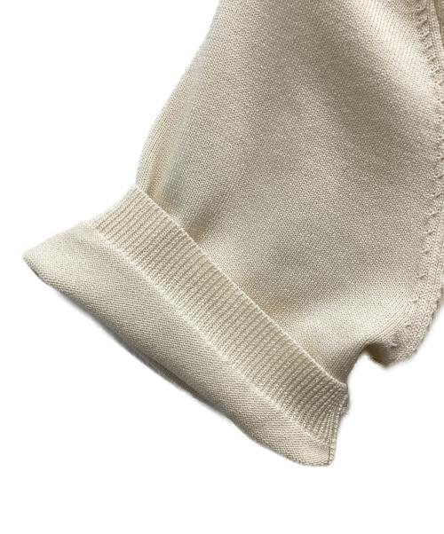 CLANE（クラネ）CLANE (クラネ) SHOULDER PADS POLO KNIT TOPS ベージュ サイズ:SIZE1の古着・服飾アイテム