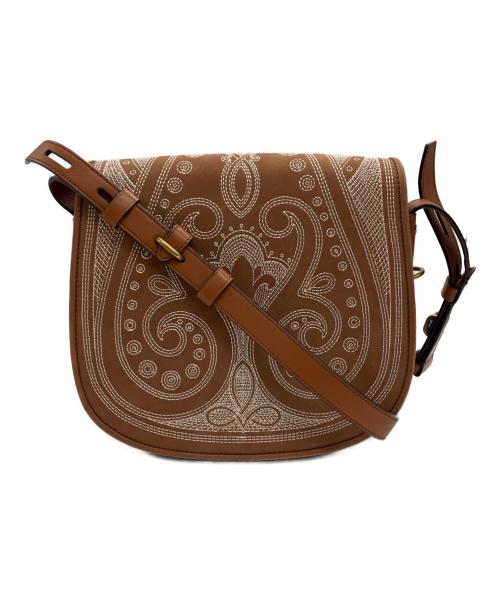 TORY BURCH（トリーバーチ）TORY BURCH (トリーバーチ) Embroidared Medium Saddle Bag ブラウンの古着・服飾アイテム