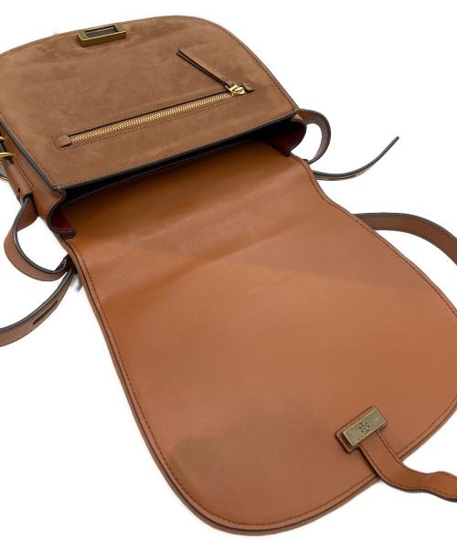 TORY BURCH（トリーバーチ）TORY BURCH (トリーバーチ) Embroidared Medium Saddle Bag ブラウンの古着・服飾アイテム