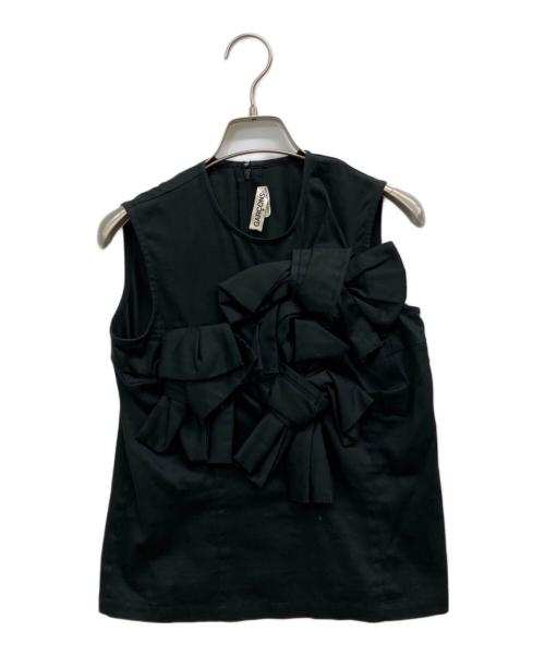 COMME des GARCONS（コムデギャルソン）COMME des GARCONS (コムデギャルソン) ノースリーブリボンブラウス ブラック サイズ:XSの古着・服飾アイテム