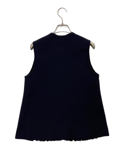 UNITED ARROWS（ユナイテッドアローズ）UNITED ARROWS (ユナイテッドアローズ) フラワー チュール ニットベスト ネイビー サイズ:-の古着・服飾アイテム