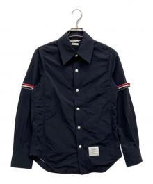 Thom Browne（トムブラウン）の古着「トリコロール アームバンド スナップボタンジャケット」｜ネイビー