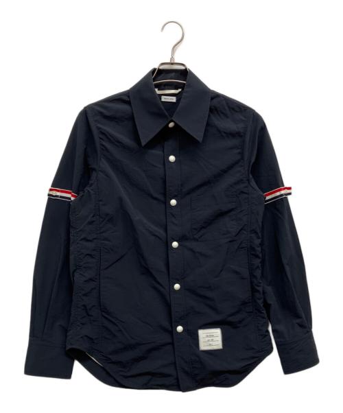 Thom Browne（トムブラウン）Thom Browne (トムブラウン) トリコロール アームバンド スナップボタンジャケット ネイビー サイズ:SIZE 0の古着・服飾アイテム