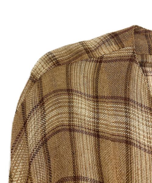 HOMELESS TAILOR（ホームレステイラー）HOMELESS TAILOR (ホームレステイラー) WIDE SHIRT ブラウン サイズ:Fの古着・服飾アイテム