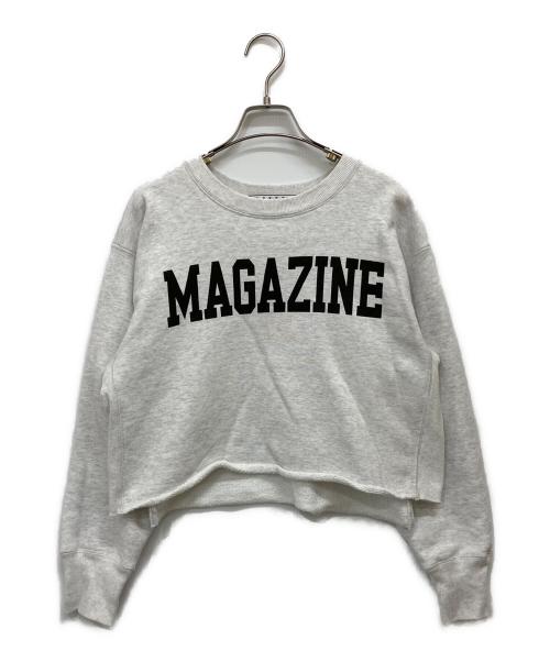 THIRD MAGAZINE（サードマガジン）THIRD MAGAZINE (サードマガジン) ショート丈ロゴスウェット ライトグレー サイズ:9の古着・服飾アイテム