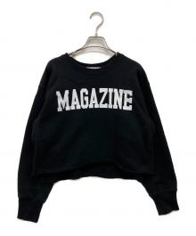 THIRD MAGAZINE（サードマガジン）の古着「ショート丈ロゴスウェット」｜ブラック