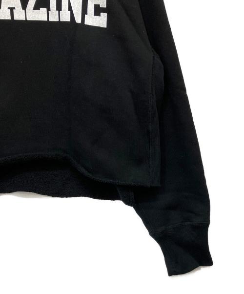 THIRD MAGAZINE（サードマガジン）THIRD MAGAZINE (サードマガジン) ショート丈ロゴスウェット ブラック サイズ:9の古着・服飾アイテム
