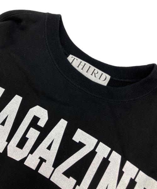 THIRD MAGAZINE（サードマガジン）THIRD MAGAZINE (サードマガジン) ショート丈ロゴスウェット ブラック サイズ:9の古着・服飾アイテム