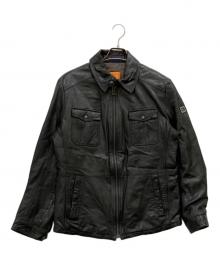 BOSS HUGO BOSS（ボス ヒューゴボス）の古着「レザージャケット」｜ブラック