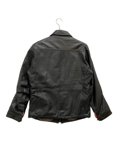 BOSS HUGO BOSS（ボス ヒューゴボス）BOSS HUGO BOSS (ボス ヒューゴボス) レザージャケット ブラック サイズ:SIZE50の古着・服飾アイテム