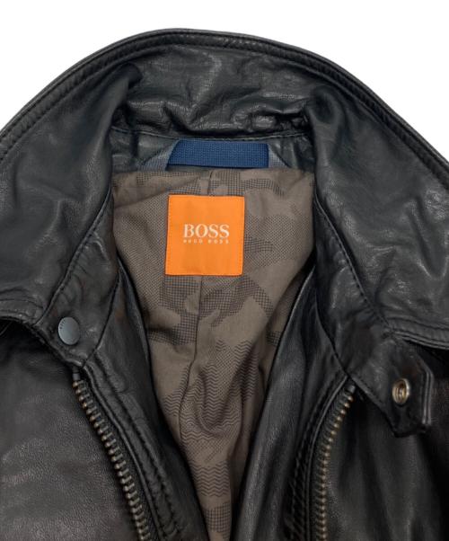 BOSS HUGO BOSS（ボス ヒューゴボス）BOSS HUGO BOSS (ボス ヒューゴボス) レザージャケット ブラック サイズ:SIZE50の古着・服飾アイテム