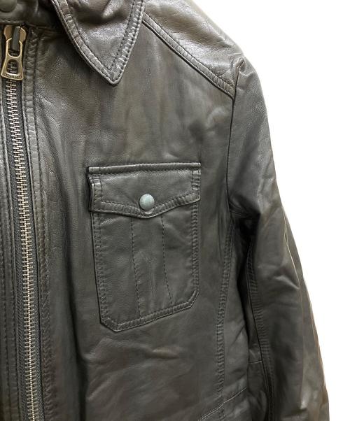 BOSS HUGO BOSS（ボス ヒューゴボス）BOSS HUGO BOSS (ボス ヒューゴボス) レザージャケット ブラック サイズ:SIZE50の古着・服飾アイテム