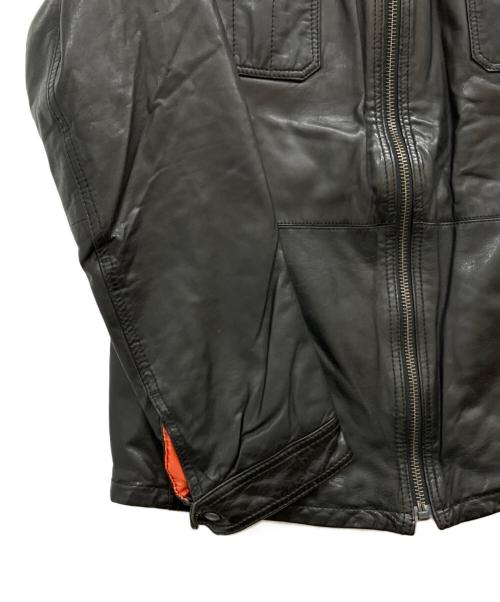 BOSS HUGO BOSS（ボス ヒューゴボス）BOSS HUGO BOSS (ボス ヒューゴボス) レザージャケット ブラック サイズ:SIZE50の古着・服飾アイテム