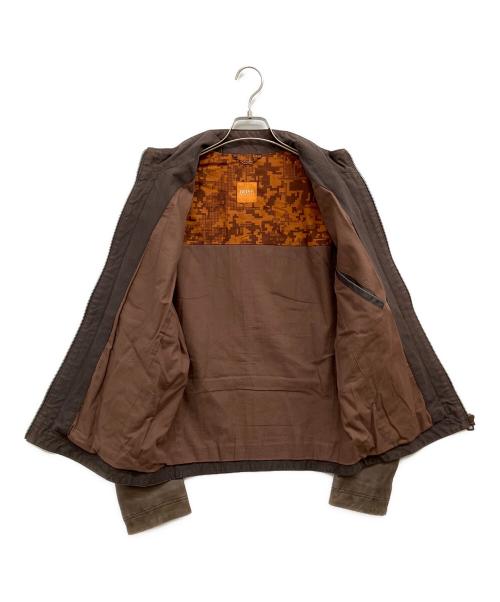 BOSS HUGO BOSS（ボス ヒューゴボス）BOSS HUGO BOSS (ボス ヒューゴボス) レザージャケット ブラウン サイズ:SIZE 50の古着・服飾アイテム