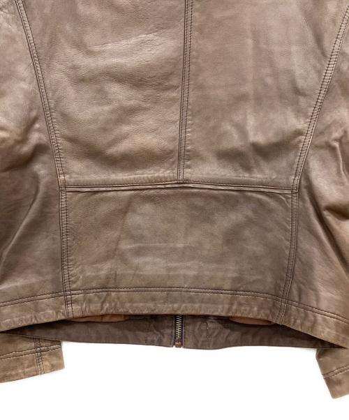 BOSS HUGO BOSS（ボス ヒューゴボス）BOSS HUGO BOSS (ボス ヒューゴボス) レザージャケット ブラウン サイズ:SIZE 50の古着・服飾アイテム