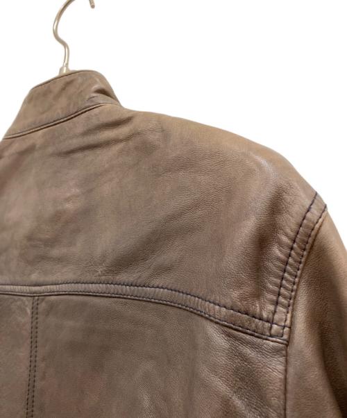 BOSS HUGO BOSS（ボス ヒューゴボス）BOSS HUGO BOSS (ボス ヒューゴボス) レザージャケット ブラウン サイズ:SIZE 50の古着・服飾アイテム
