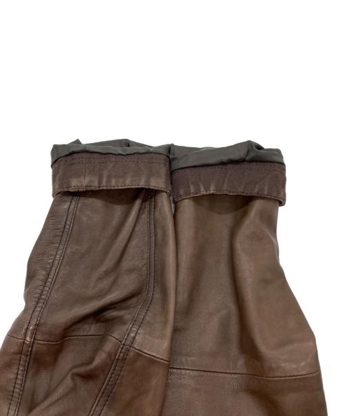 BOSS HUGO BOSS（ボス ヒューゴボス）BOSS HUGO BOSS (ボス ヒューゴボス) レザージャケット ブラウン サイズ:SIZE 50の古着・服飾アイテム