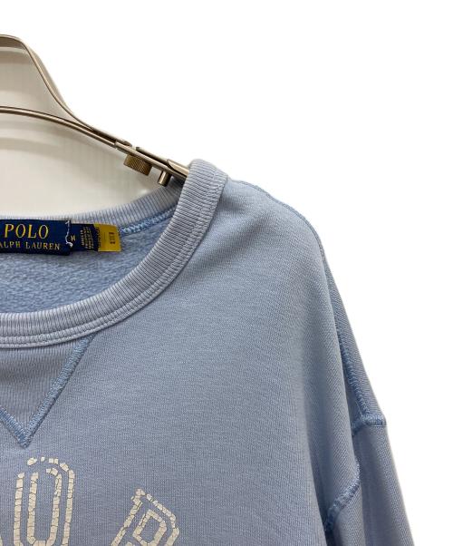 POLO RALPH LAUREN（ポロ・ラルフローレン）POLO RALPH LAUREN (ポロ・ラルフローレン) プリントスウェット ブルー サイズ:Mの古着・服飾アイテム