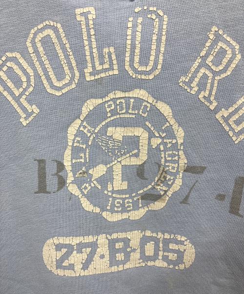 POLO RALPH LAUREN（ポロ・ラルフローレン）POLO RALPH LAUREN (ポロ・ラルフローレン) プリントスウェット ブルー サイズ:Mの古着・服飾アイテム