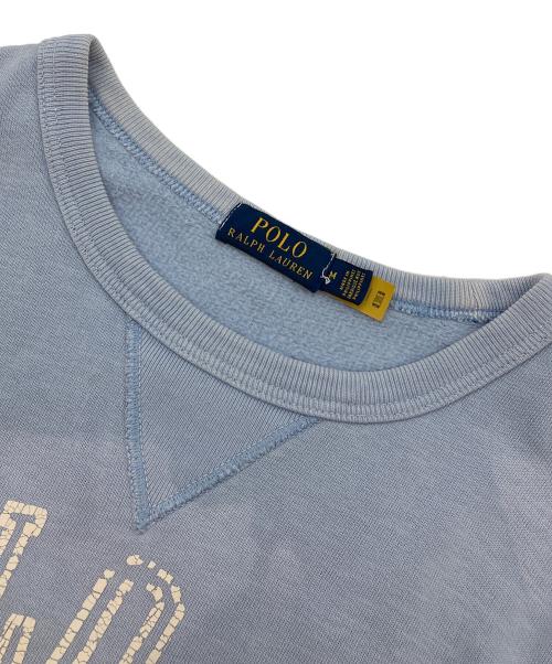 POLO RALPH LAUREN（ポロ・ラルフローレン）POLO RALPH LAUREN (ポロ・ラルフローレン) プリントスウェット ブルー サイズ:Mの古着・服飾アイテム