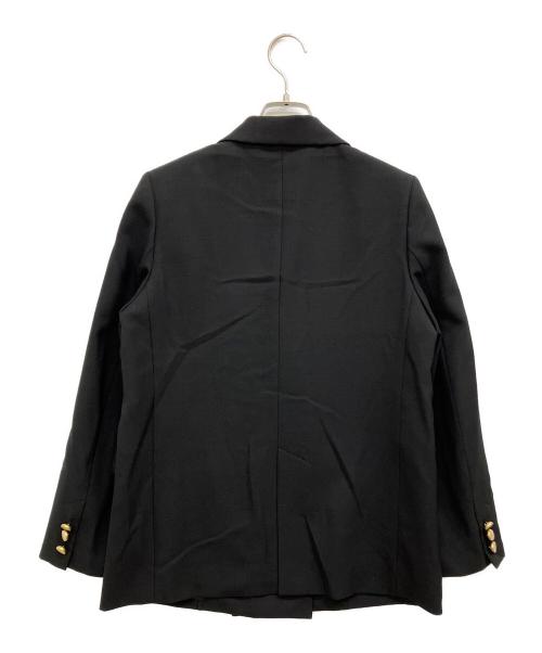 Noble（ノーブル）Noble (ノーブル) ウールMIXツイルピークドラペルジャケット ブラック サイズ:36の古着・服飾アイテム
