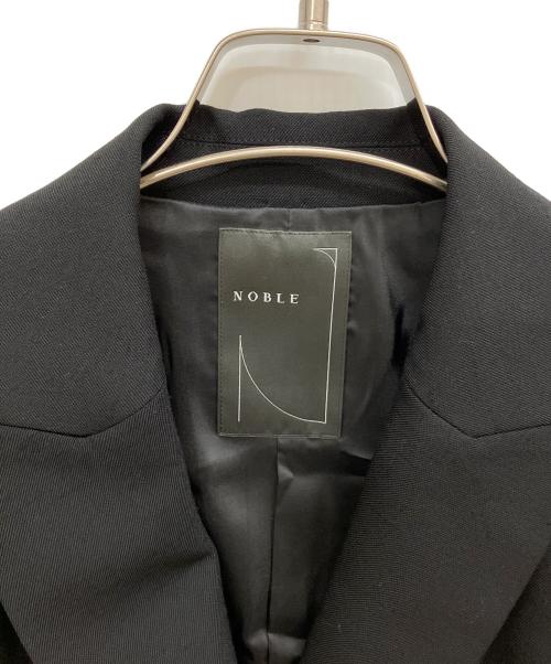Noble（ノーブル）Noble (ノーブル) ウールMIXツイルピークドラペルジャケット ブラック サイズ:36の古着・服飾アイテム