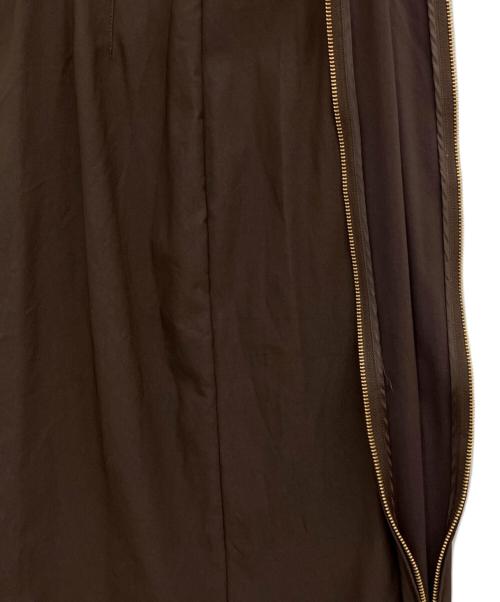 Noble（ノーブル）Noble (ノーブル) RyNyコンフォートストレッチジップタイトスカート ブラウン サイズ:34の古着・服飾アイテム