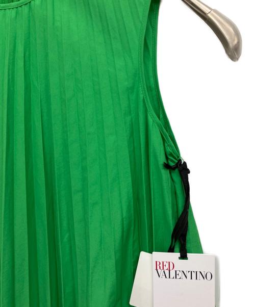 RED VALENTINO（レッドヴァレンティノ）RED VALENTINO (レッドヴァレンティノ) ノースリーブワンピース グリーン サイズ:38の古着・服飾アイテム