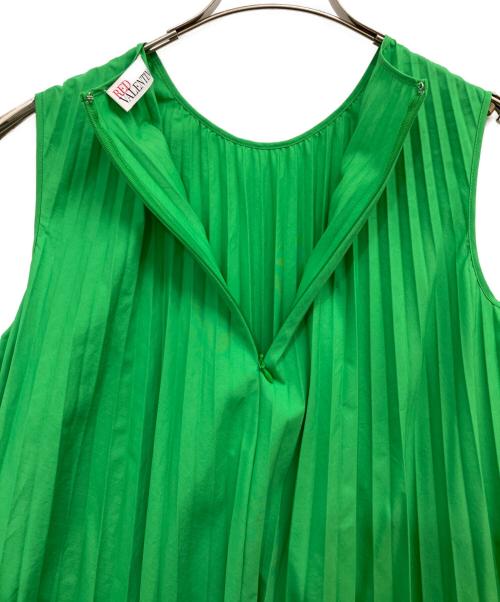 RED VALENTINO（レッドヴァレンティノ）RED VALENTINO (レッドヴァレンティノ) ノースリーブワンピース グリーン サイズ:38の古着・服飾アイテム