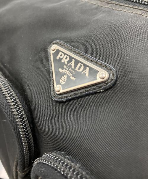 PRADA（プラダ）PRADA (プラダ) ナイロンショルダーバッグ ブラックの古着・服飾アイテム
