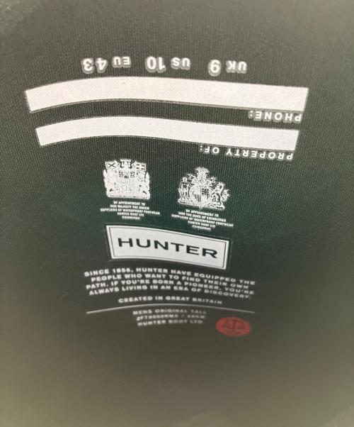 HUNTER（ハンター）HUNTER (ハンター) ロングレインブーツ ブラック サイズ:UK 9の古着・服飾アイテム