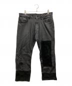 BRU NA BOINNEブルーナボイン）の古着「BUT "BOBBIE" 5P Leather Pants」｜ブラック