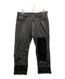 BRU NA BOINNE（ブルーナボイン）の古着「BUT "BOBBIE" 5P Leather Pants」｜ブラック