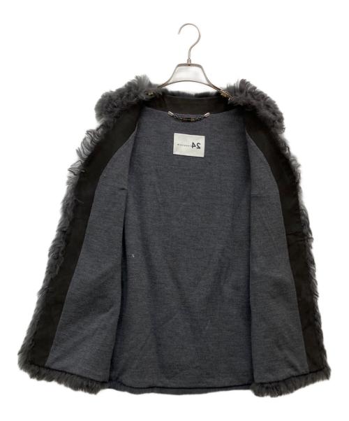 manzoni24（マンゾーニ24）manzoni24 (マンゾーニ24) ラビットファーベスト グレー サイズ:SIZE 4の古着・服飾アイテム