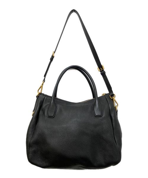 PRADA（プラダ）PRADA (プラダ) ヴィッテロダイノレザーショルダーバッグ ブラックの古着・服飾アイテム