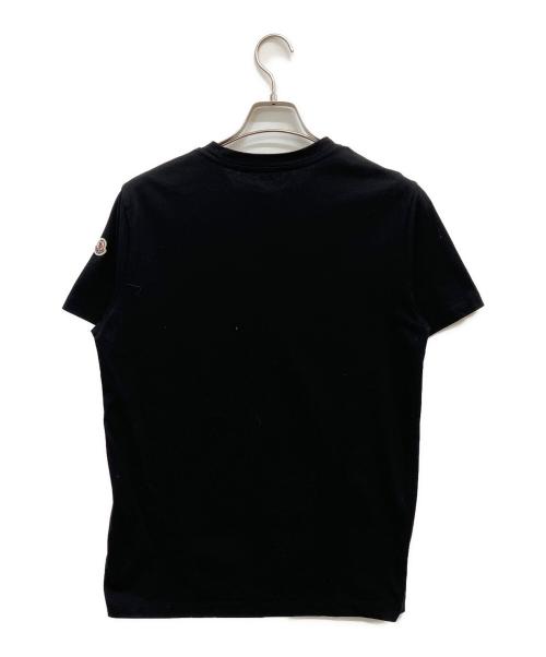 MONCLER（モンクレール）MONCLER (モンクレール) MAGLIA T SHIRT/ワッペンロゴtシャツ ブラック サイズ:Mの古着・服飾アイテム