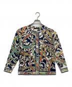 LEONARD FASHIONレオナールファッション）の古着「総柄カーディガン」｜ネイビー