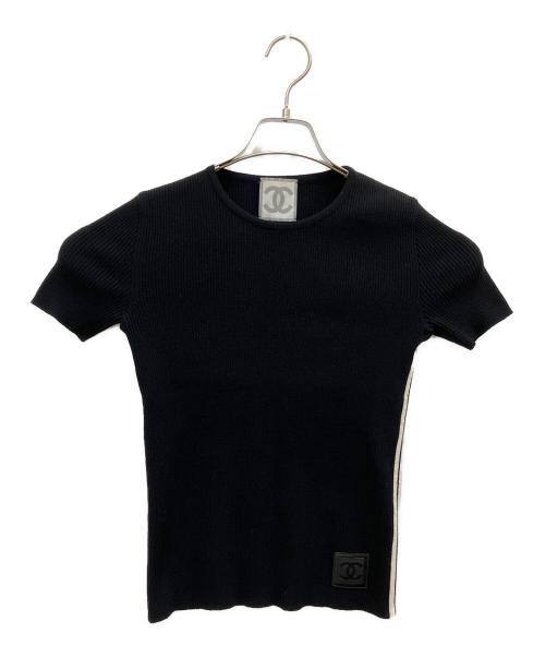 CHANEL（シャネル）CHANEL (シャネル) 半袖ニット ブラック サイズ:38の古着・服飾アイテム
