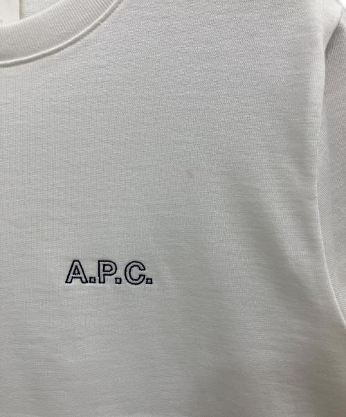 A.P.C.（アーペーセー）A.P.C. (アーペーセー) 半袖カットソー ホワイト サイズ:Mの古着・服飾アイテム