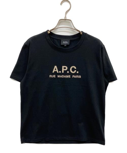 A.P.C.（アーペーセー）A.P.C. (アーペーセー) 半袖カットソー ブラック サイズ:Sの古着・服飾アイテム
