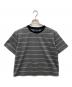 A.P.C.（アーペーセー）の古着「半袖ボーダーカットソー」｜グレー